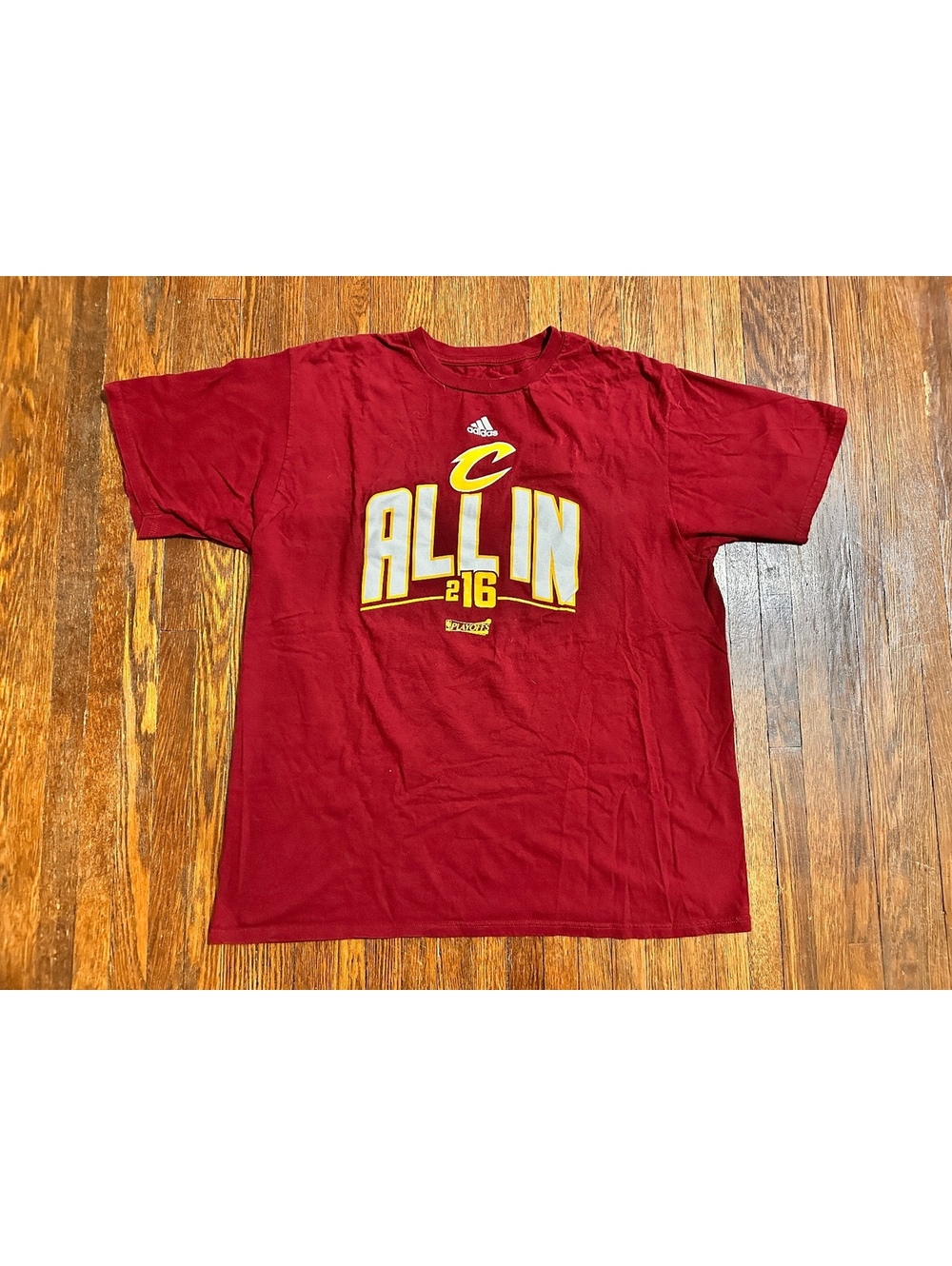 XL Cleveland Cavaliers Basketball NBA Burgundy Adidas Shirt
